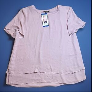 NWT Hilary Radley Soft Pink Flowy Casual Top sz L